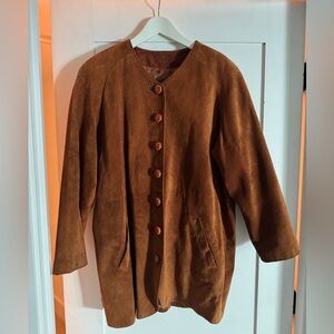 Danier Suede Brown Long Jacket